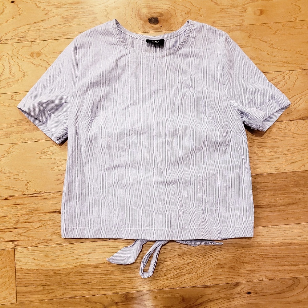 Anthropologie Six Crisp Days Cotton Lace Back Crop - Picture 2 of 5